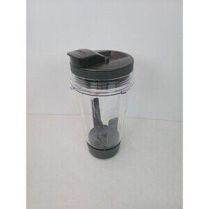 Ninja Blender Cup w Lid & Blade Assembly Replacement 16oz Clear Cup